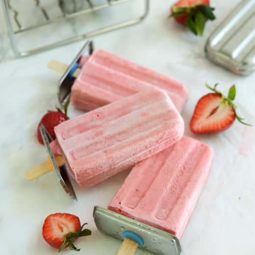 Strawberry Cream Paletas Mexican Ice Pops International Desserts Blog 